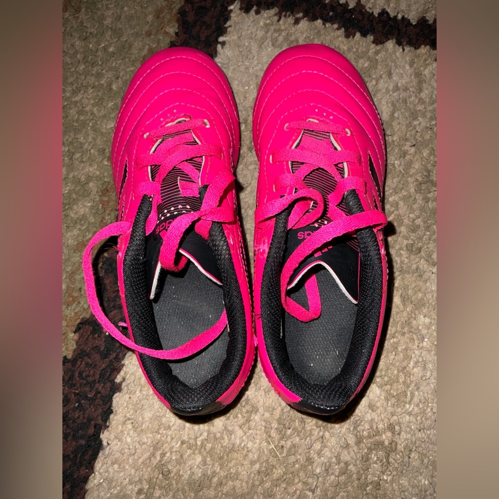 Adidas Goleta Neon Pink soccer cleats, size 13